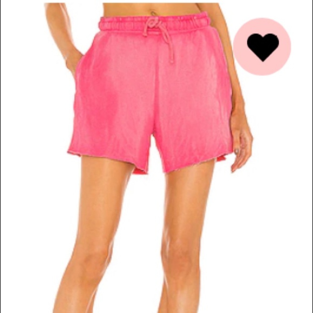 🩷 REVOLVE COTTON CITIZEN Hot Pink Fleece Brooklyn shorts Large 🩷 - Picture 10 of 12